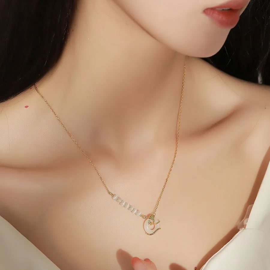 ✨【純手工打造】銀杏和田玉項錬【和田玉/純銀】三生有「杏」與你相遇 匠心打造