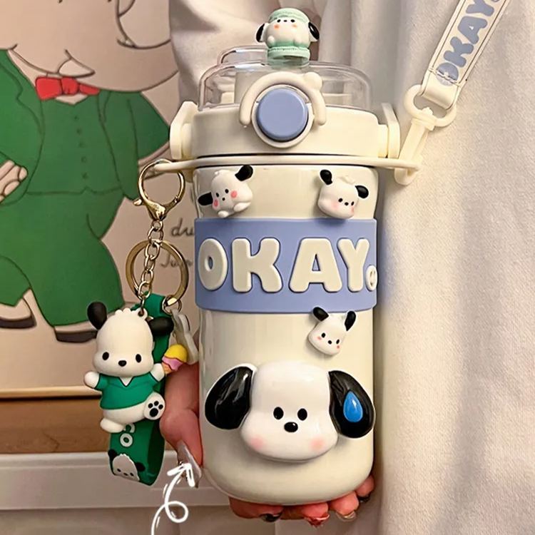 閃電兔1100ml大容量隨行杯 | 既是保溫杯,又是潮玩手辦,一杯保障一天的喝水量【貼心贈送水杯杯帶】