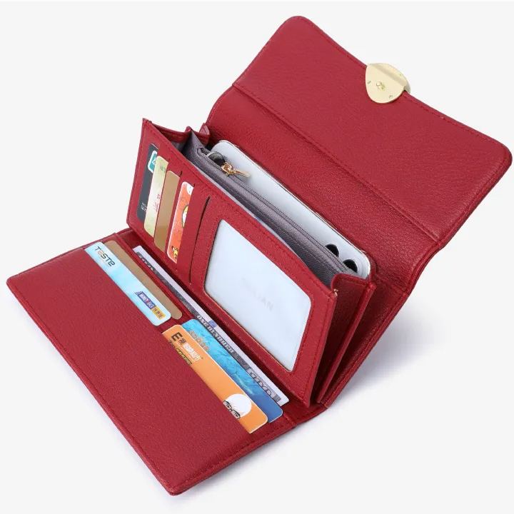 【沫緹甄選】純色真牛皮單肩包 大容量磁吸卡扣