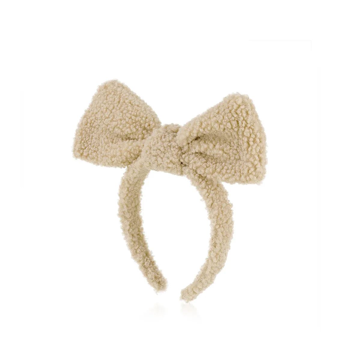 復古彩色蝴蝶結髮箍