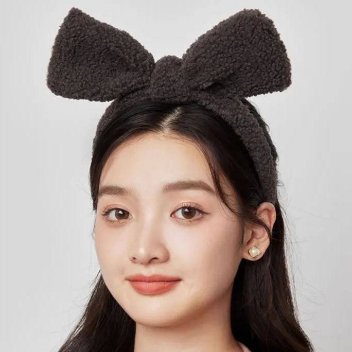 復古彩色蝴蝶結髮箍