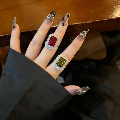 天然寶石個性戒指 