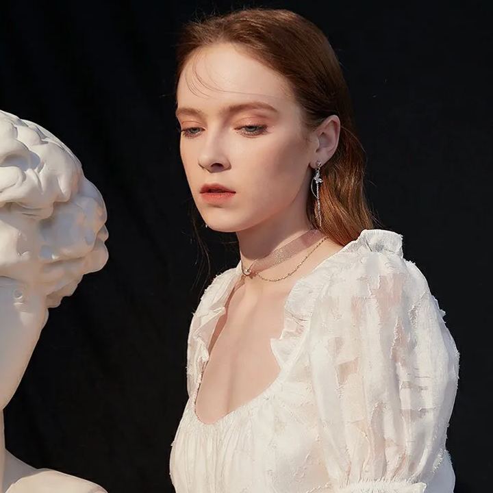 超仙蝴蝶流蘇•夾式耳環