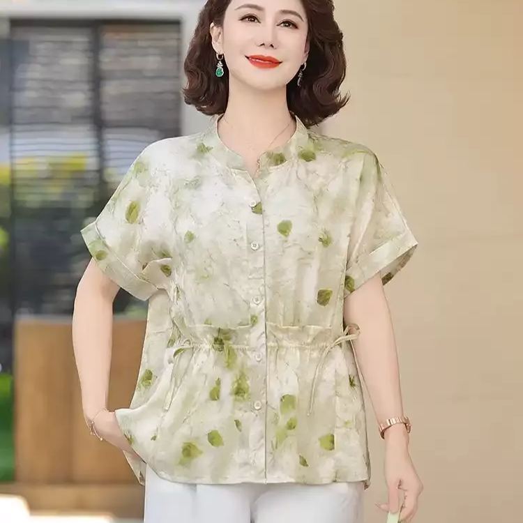 時尚短袖襯衫洋氣兩件套裝