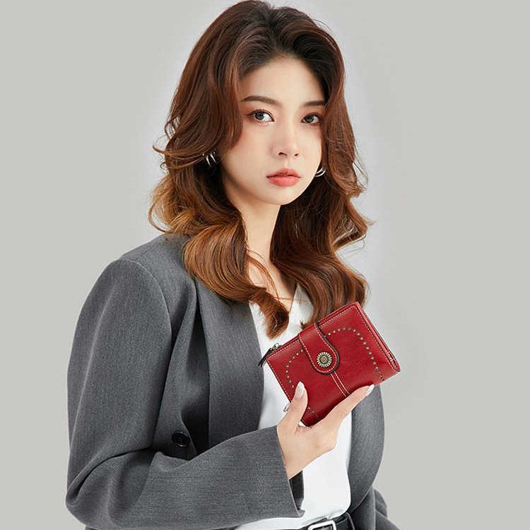 精緻鏤空高檔零皮夾大容量卡包