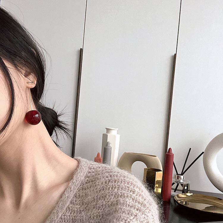 可可愛愛 大櫻桃耳環 