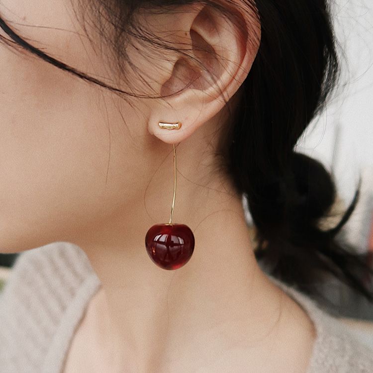 可可愛愛 大櫻桃耳環 