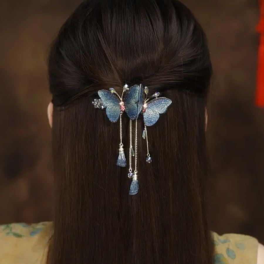 蝴蝶水鑽盤髮神器