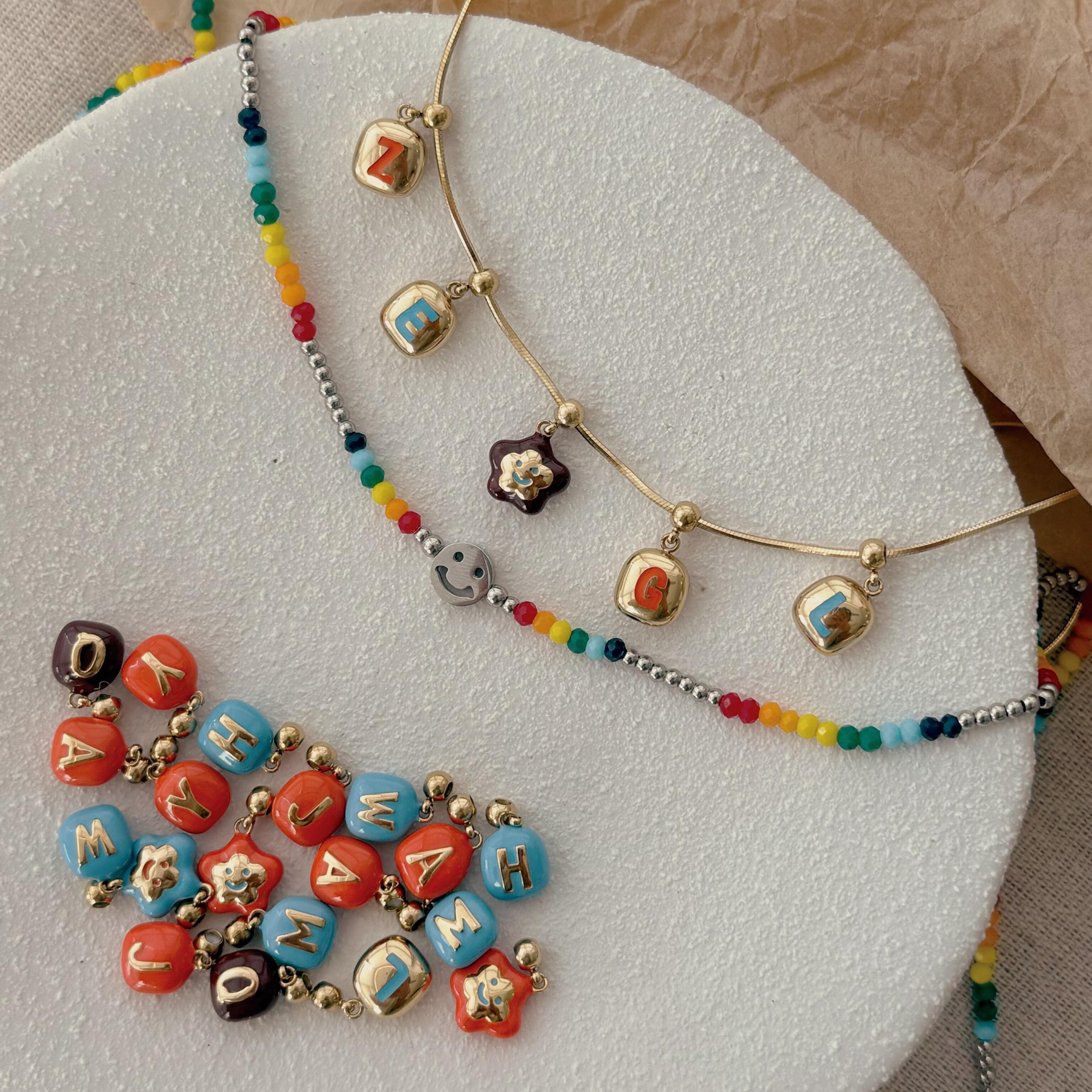 小方豆DIY字母多巴胺吊墜項錬