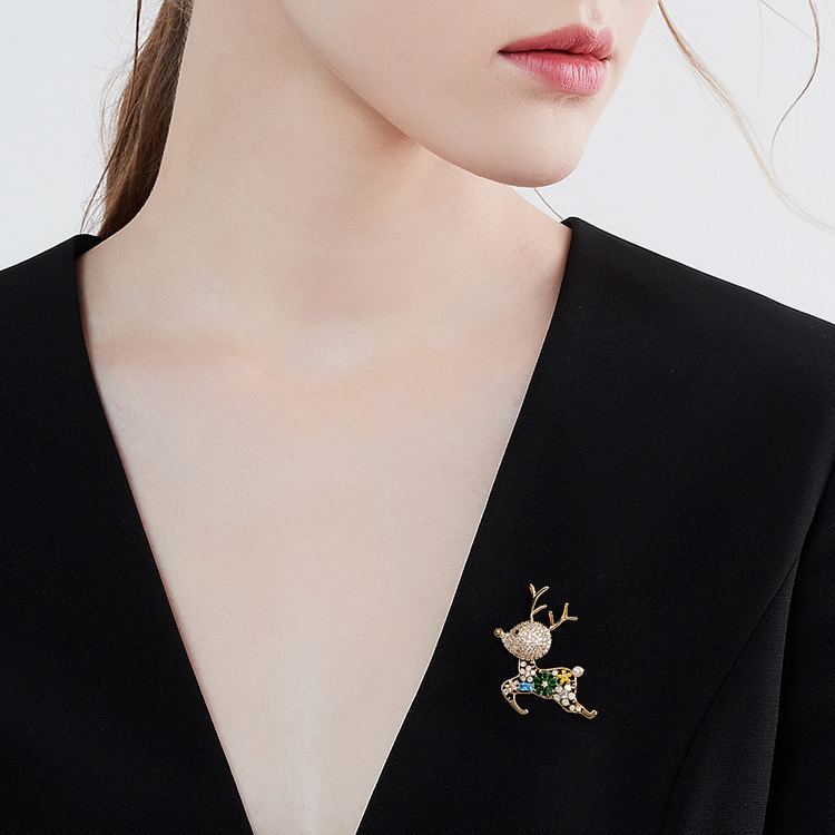 聖誕節可愛小麋鹿胸針