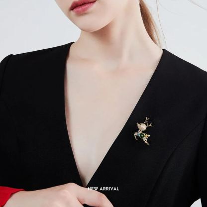 聖誕節可愛小麋鹿胸針