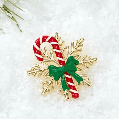 聖誕雪花可愛卡通胸針