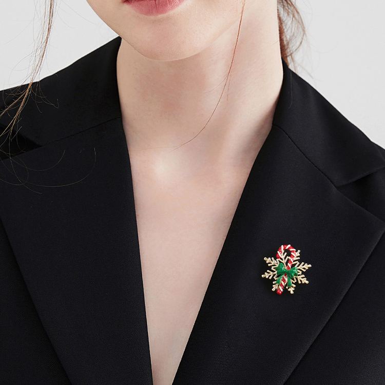 聖誕雪花可愛卡通胸針