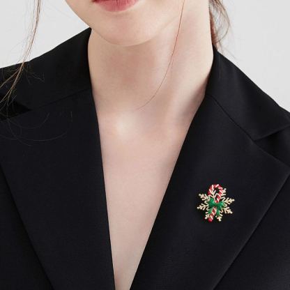 聖誕雪花可愛卡通胸針