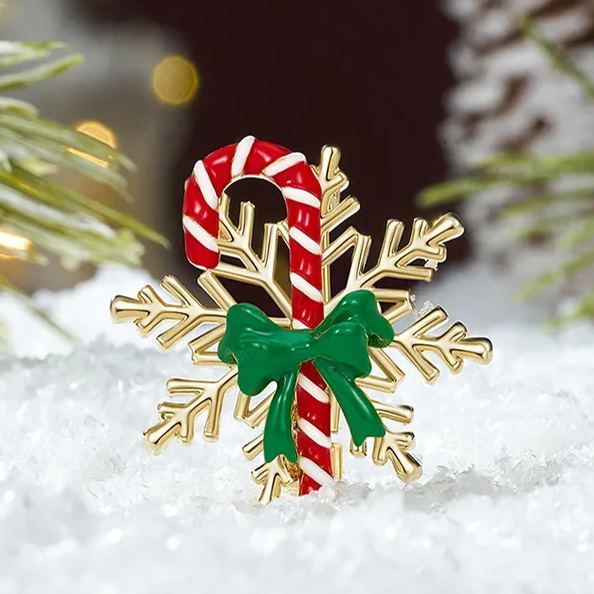 聖誕雪花可愛卡通胸針