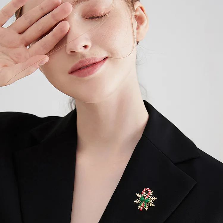 聖誕雪花可愛卡通胸針