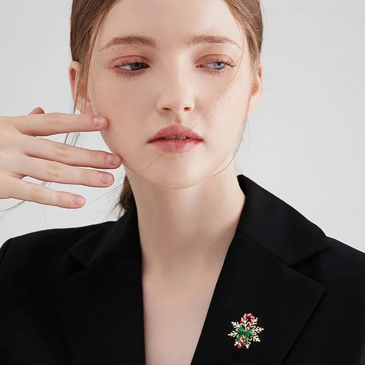 聖誕雪花可愛卡通胸針