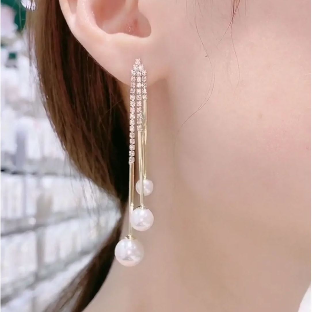 氣質百搭珍珠流蘇耳環