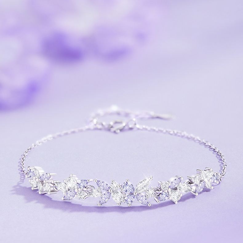 紫藤花盛開 幸福自來 手錬項錬組