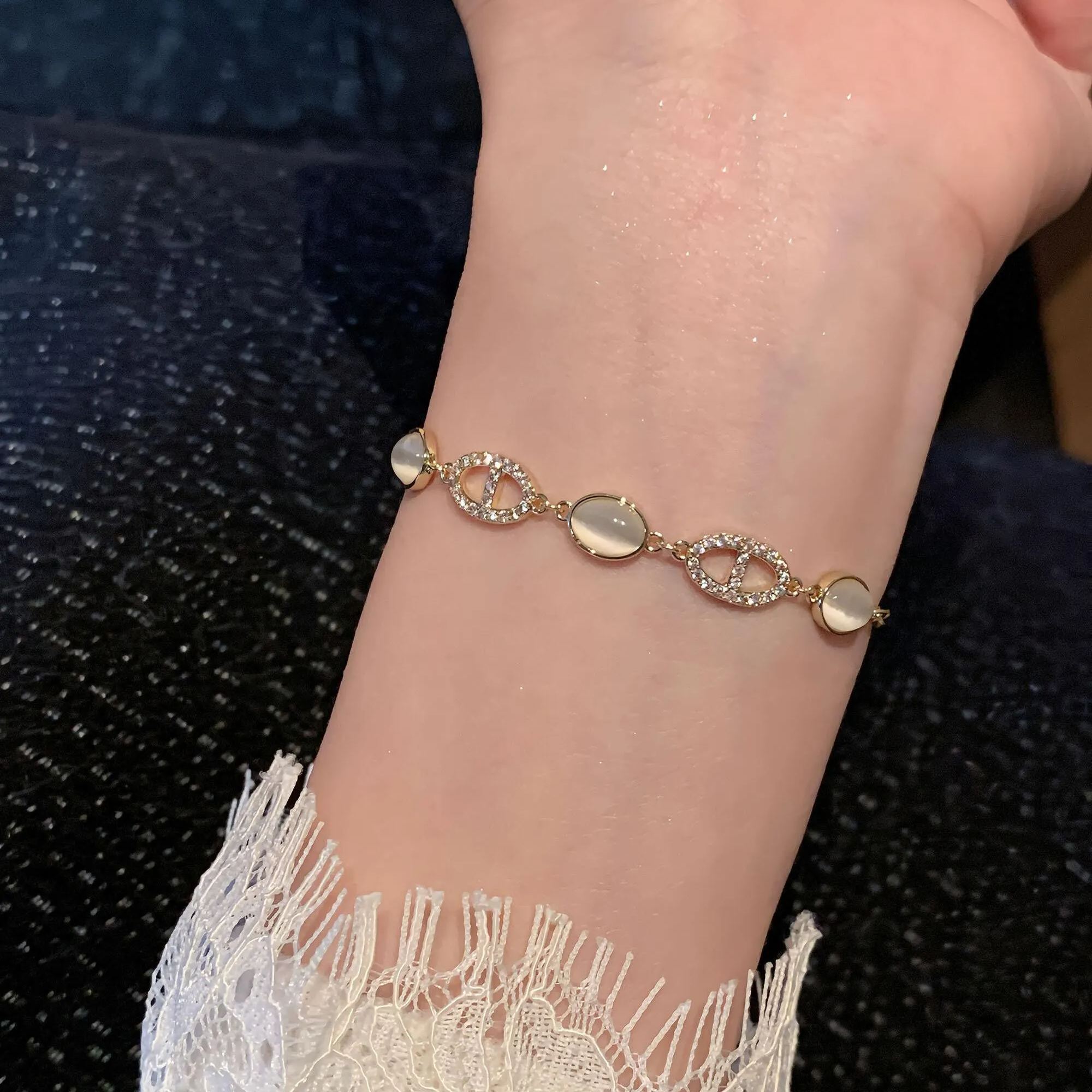 貓眼石豬鼻子氣質手繩