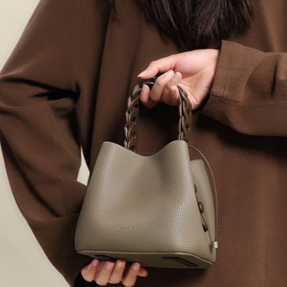 簡約百搭純牛皮手提包斜肩包