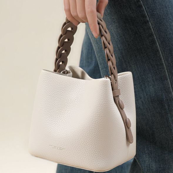 簡約百搭純牛皮手提包斜肩包