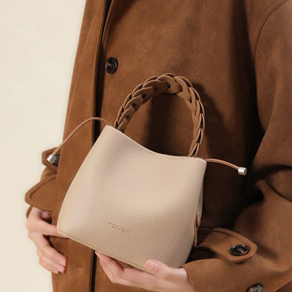簡約百搭純牛皮手提包斜肩包