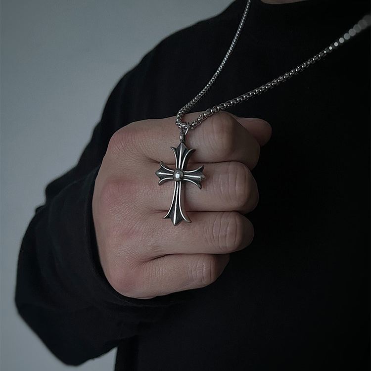 歐美風復古克洛克羅心項鍊