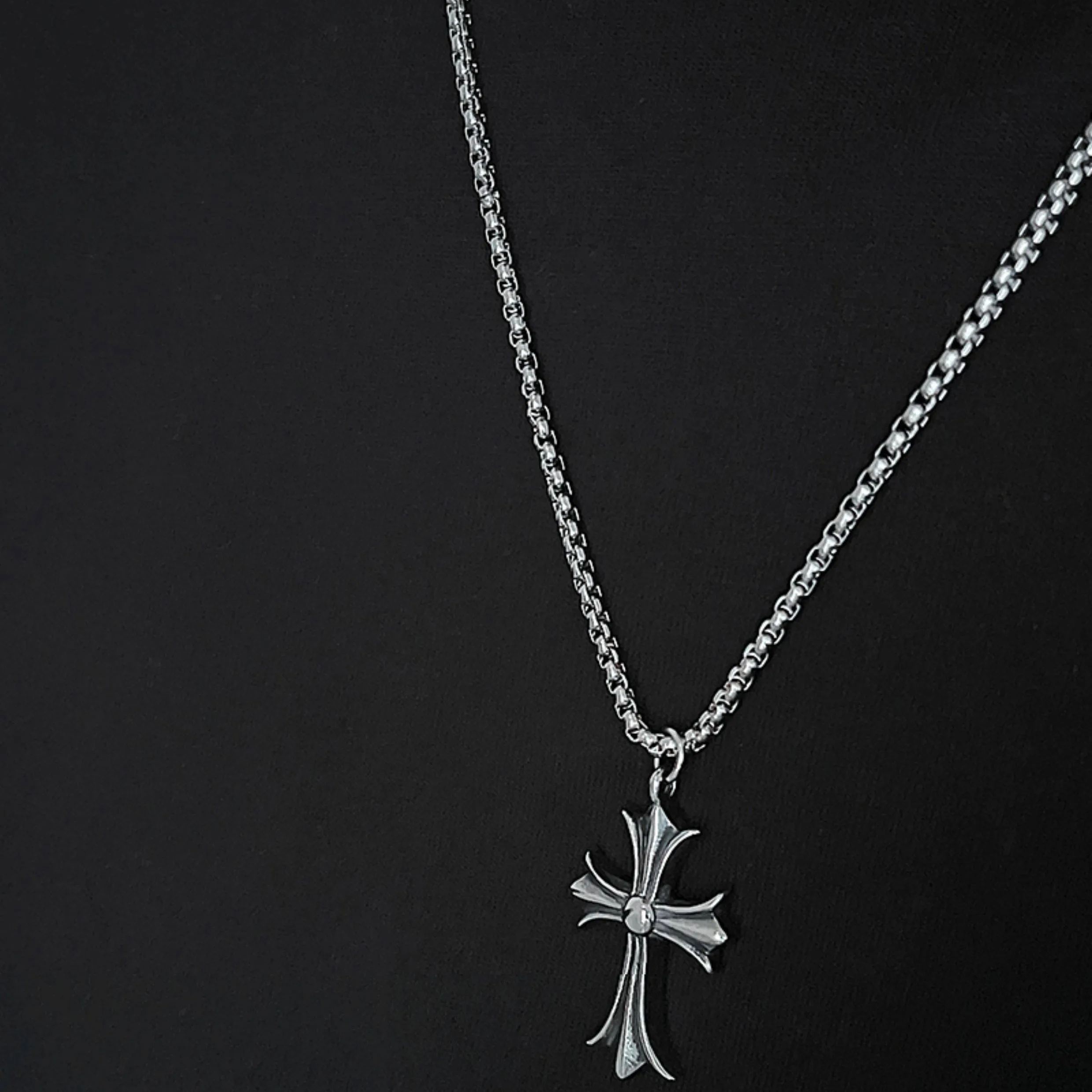 歐美風復古克洛克羅心項鍊