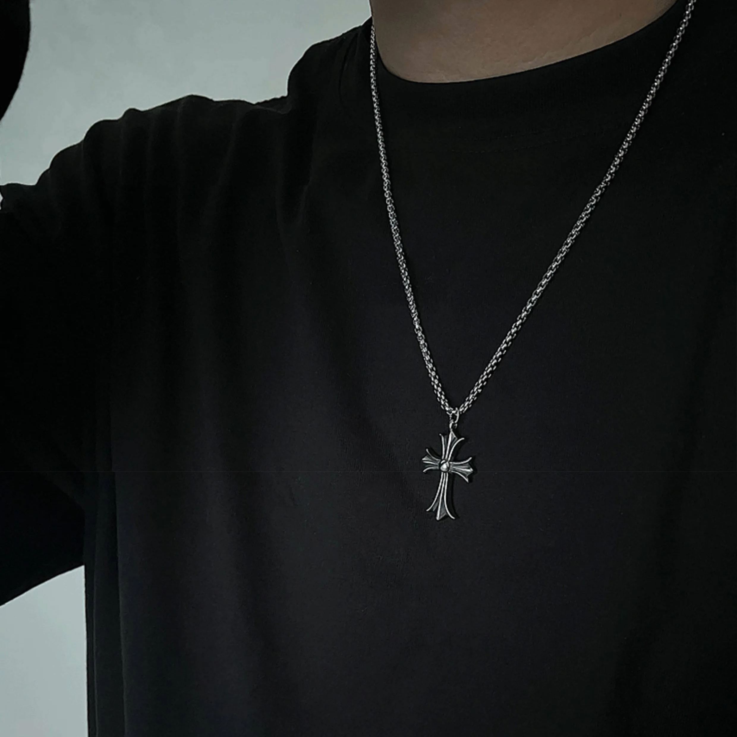 歐美風復古克洛克羅心項鍊