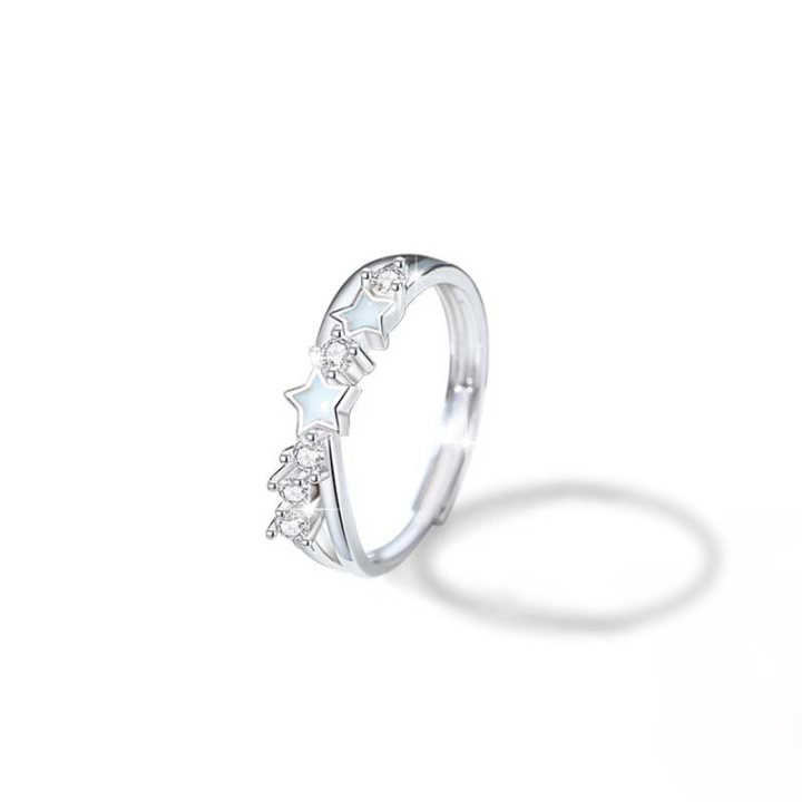 星星夜光純銀S925情侶戒指