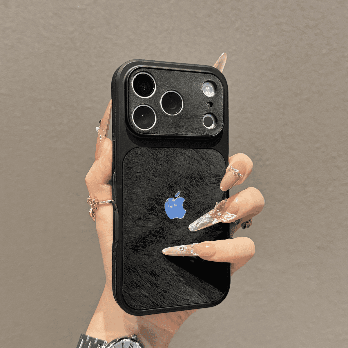 ins高顏值羽紗絨布iPhone保護殼