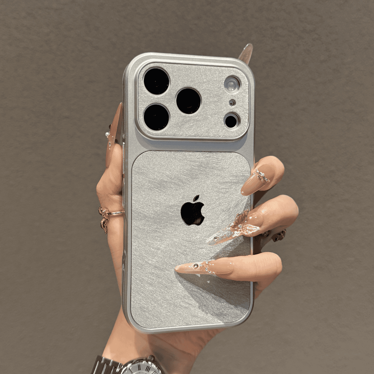 ins高顏值羽紗絨布iPhone保護殼