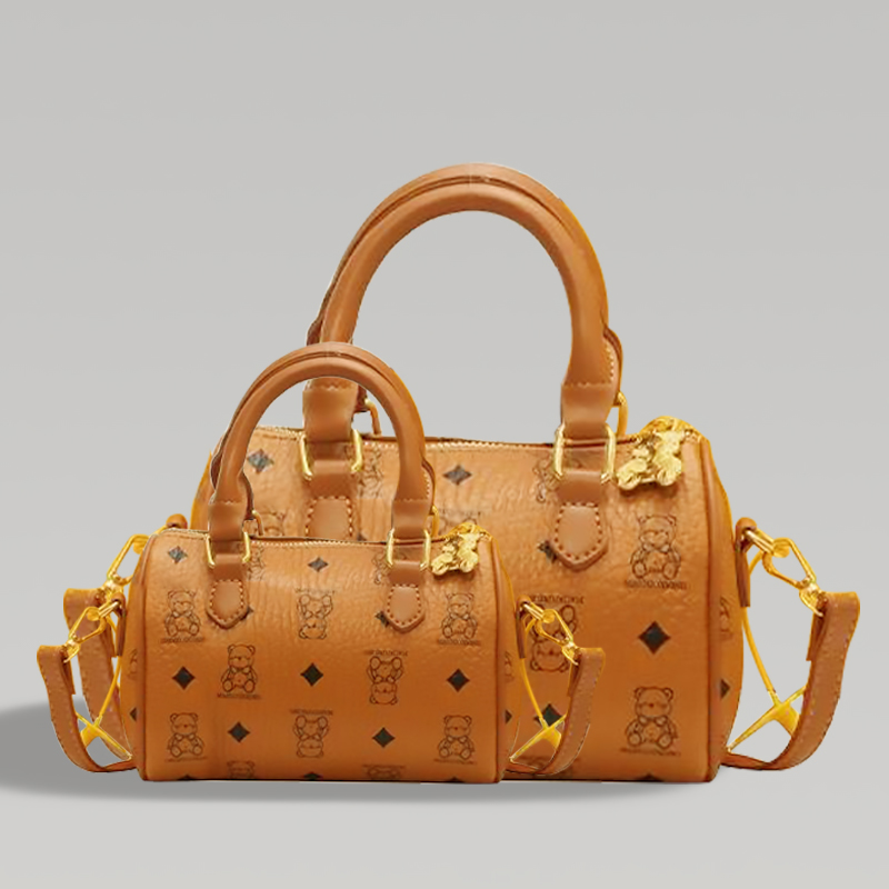 精緻花紋枕頭包手提斜跨單肩包