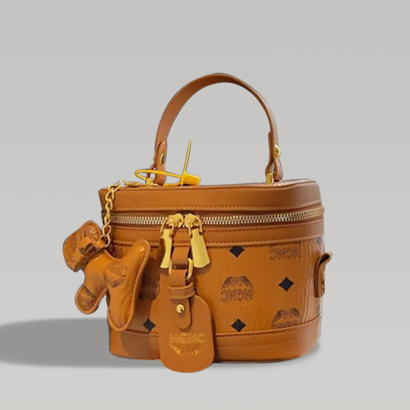 皮革百搭水桶包斜挎包      