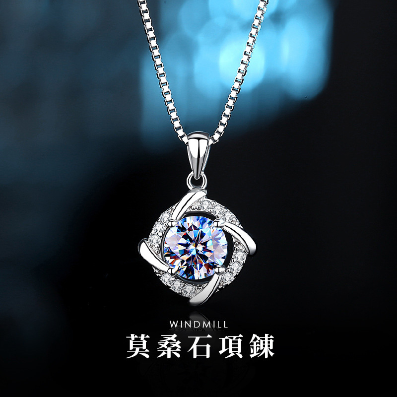 一生承諾 莫桑鑽項錬【進口莫桑鑽/1克拉】堪比鑽石的莫桑石 給她銘記一生的承諾 送禮推薦