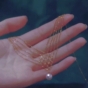 珍珠魚尾蕾絲項錬