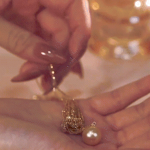 金色蕾絲珍珠項錬