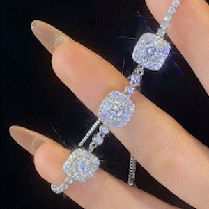 方糖莫桑鑽氣質手錬