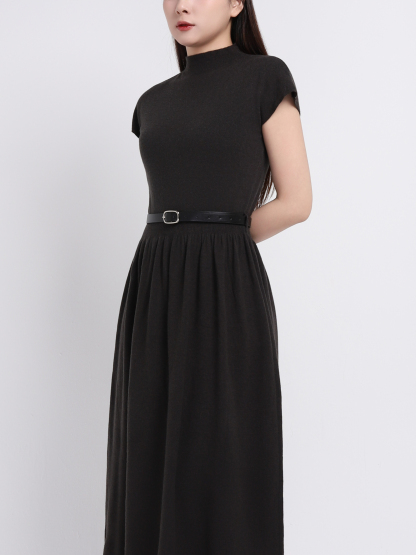 Turtle Neck Knitted Dress 45252
