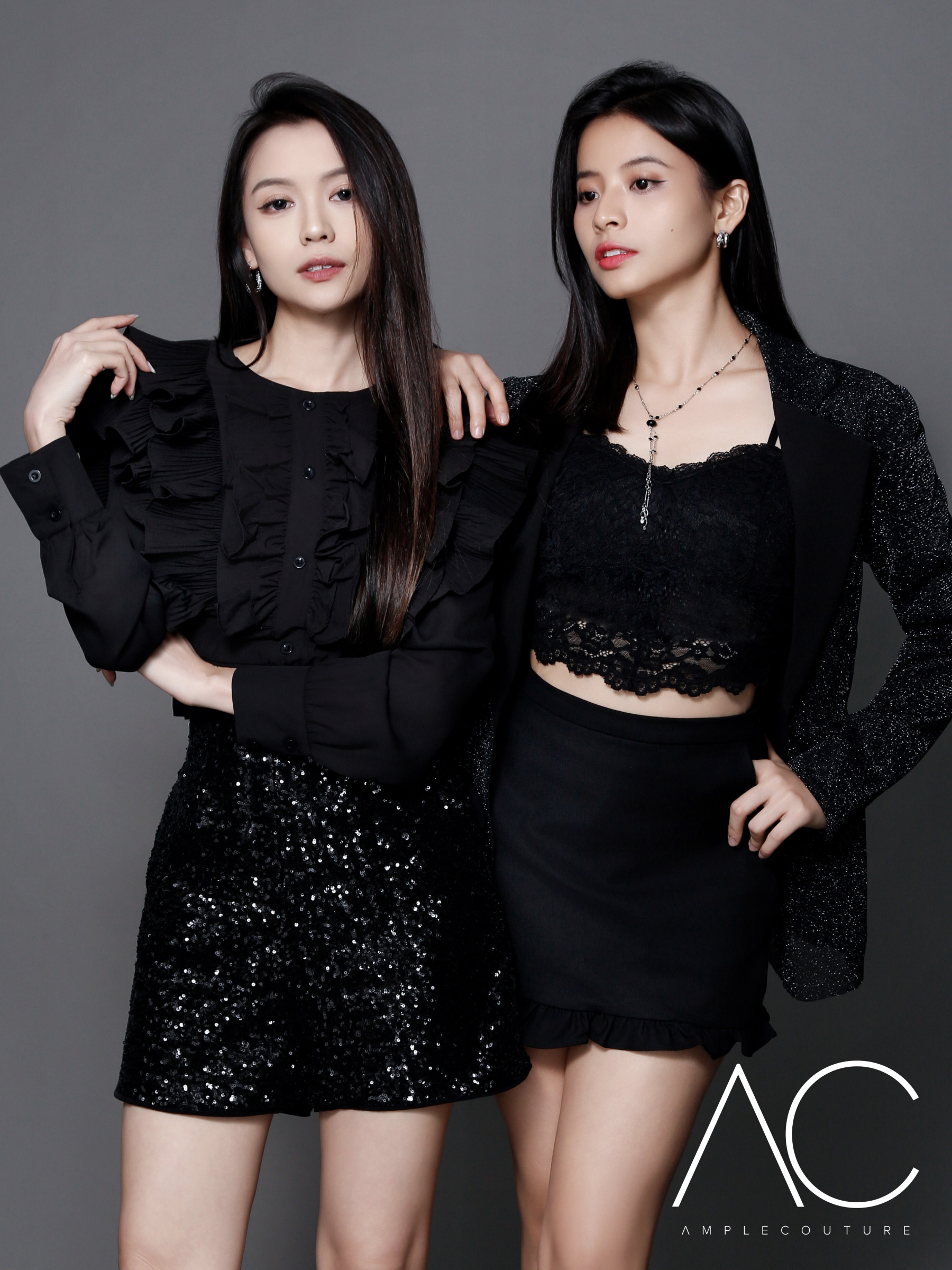 High Waist Sequins Short Pants AC054