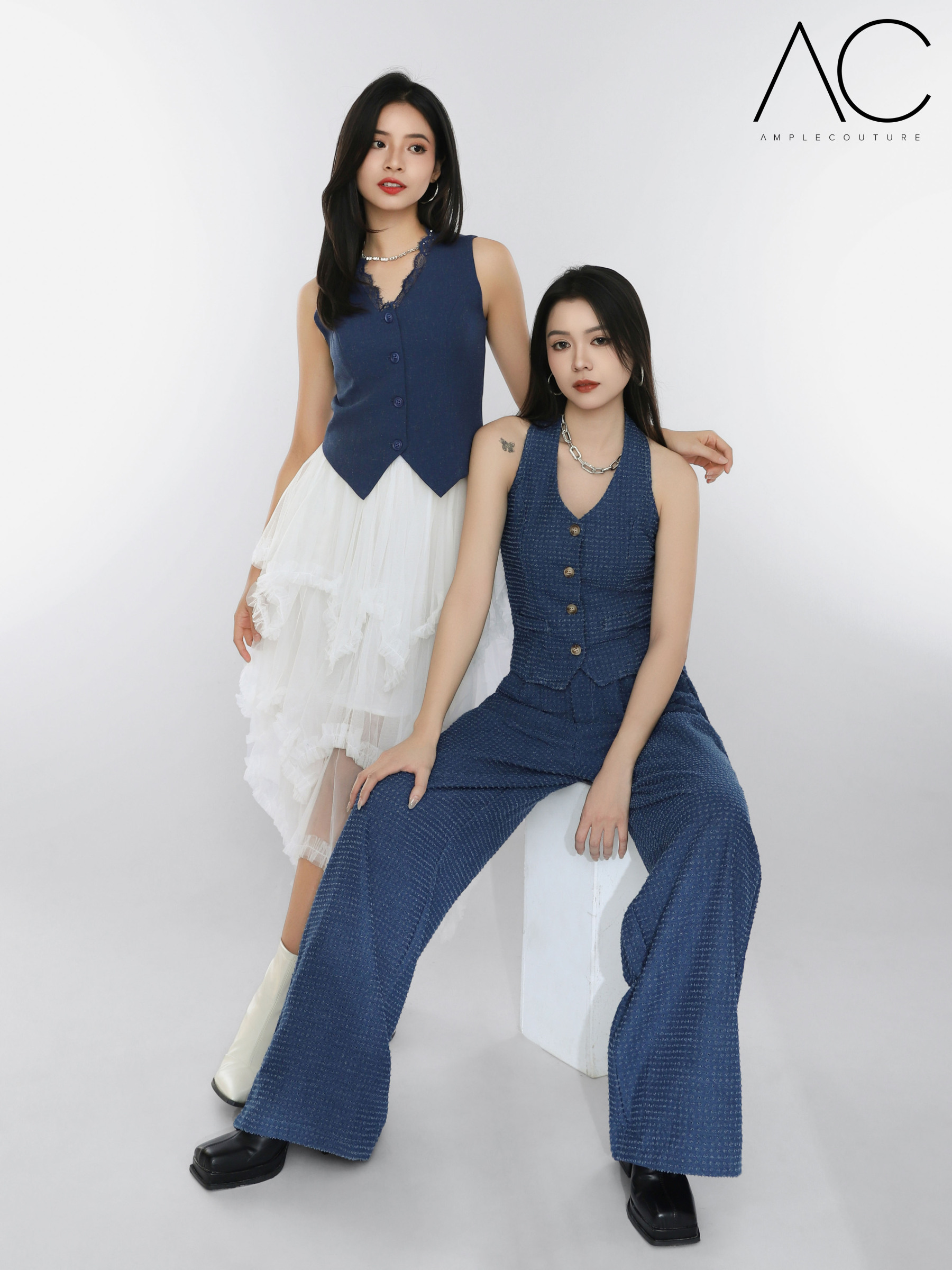 Layered Net Skirt 45098