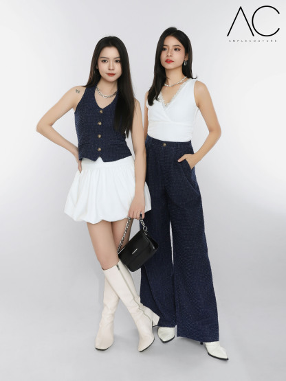 Sleeveless Wrap Lace Top DJ076