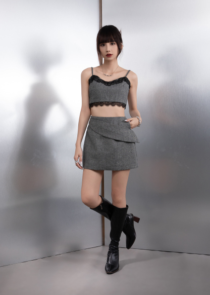 With Lace Tube Top AC222