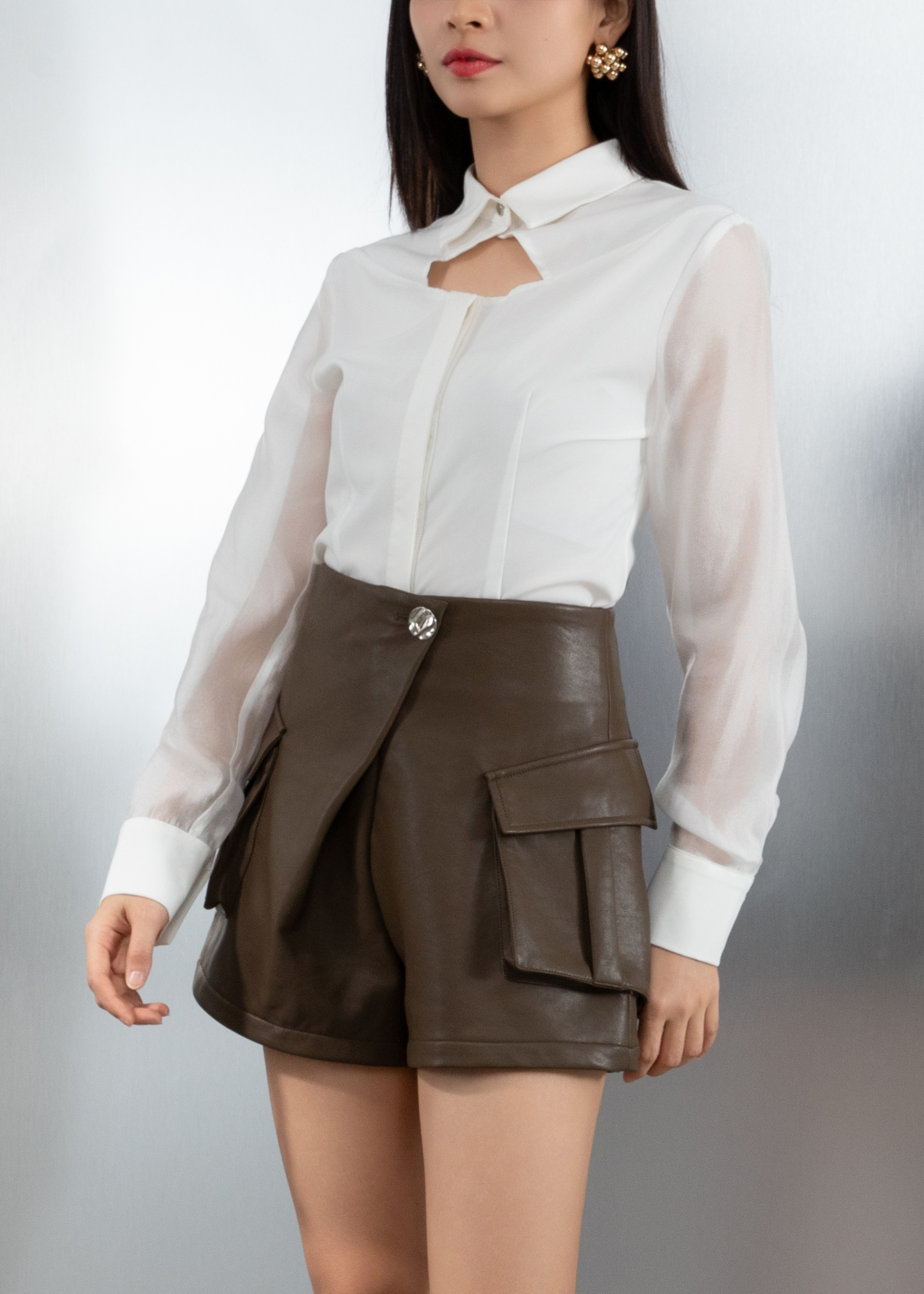 Leather Short Pants AC220