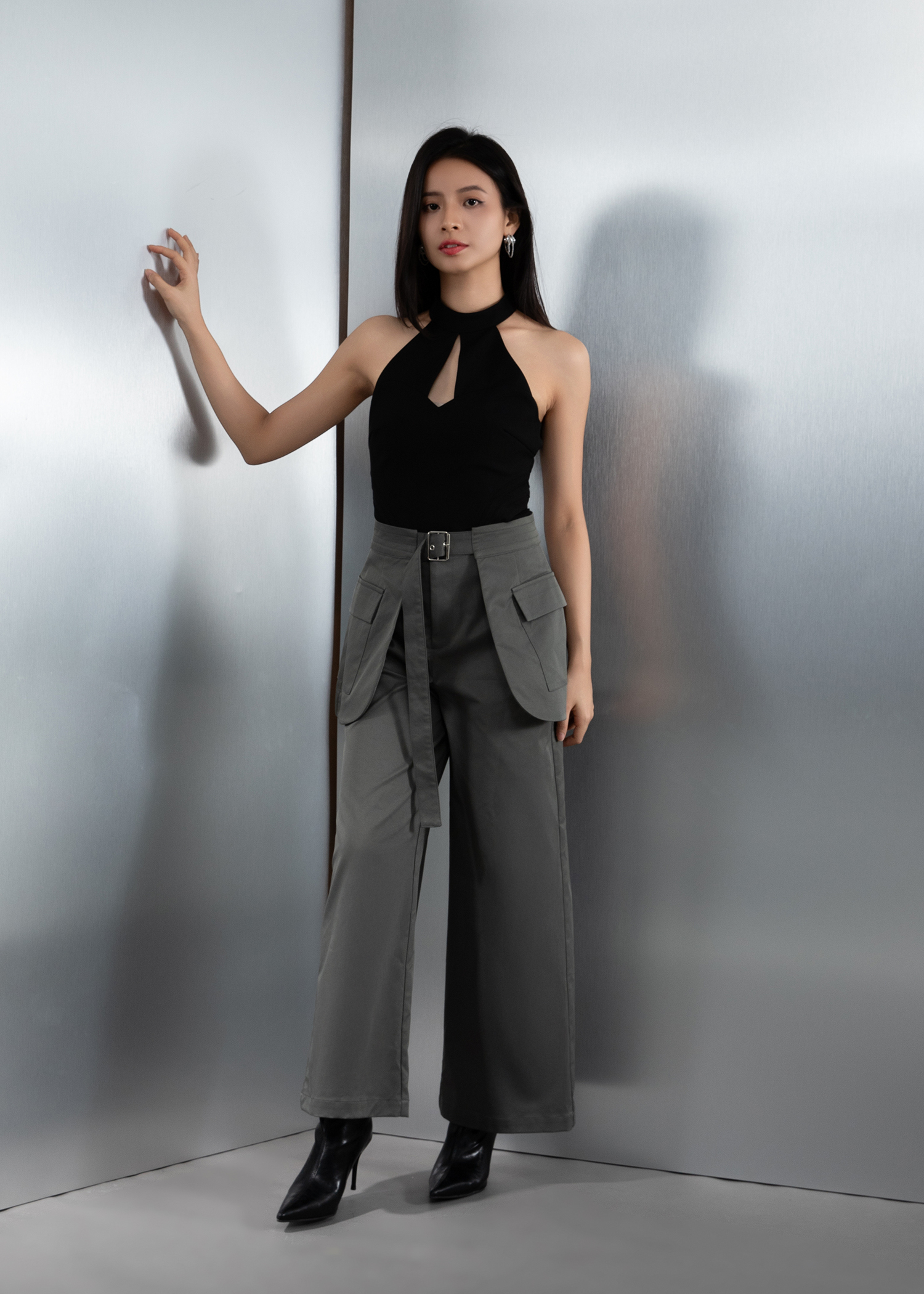 Halter With Net Top AC159