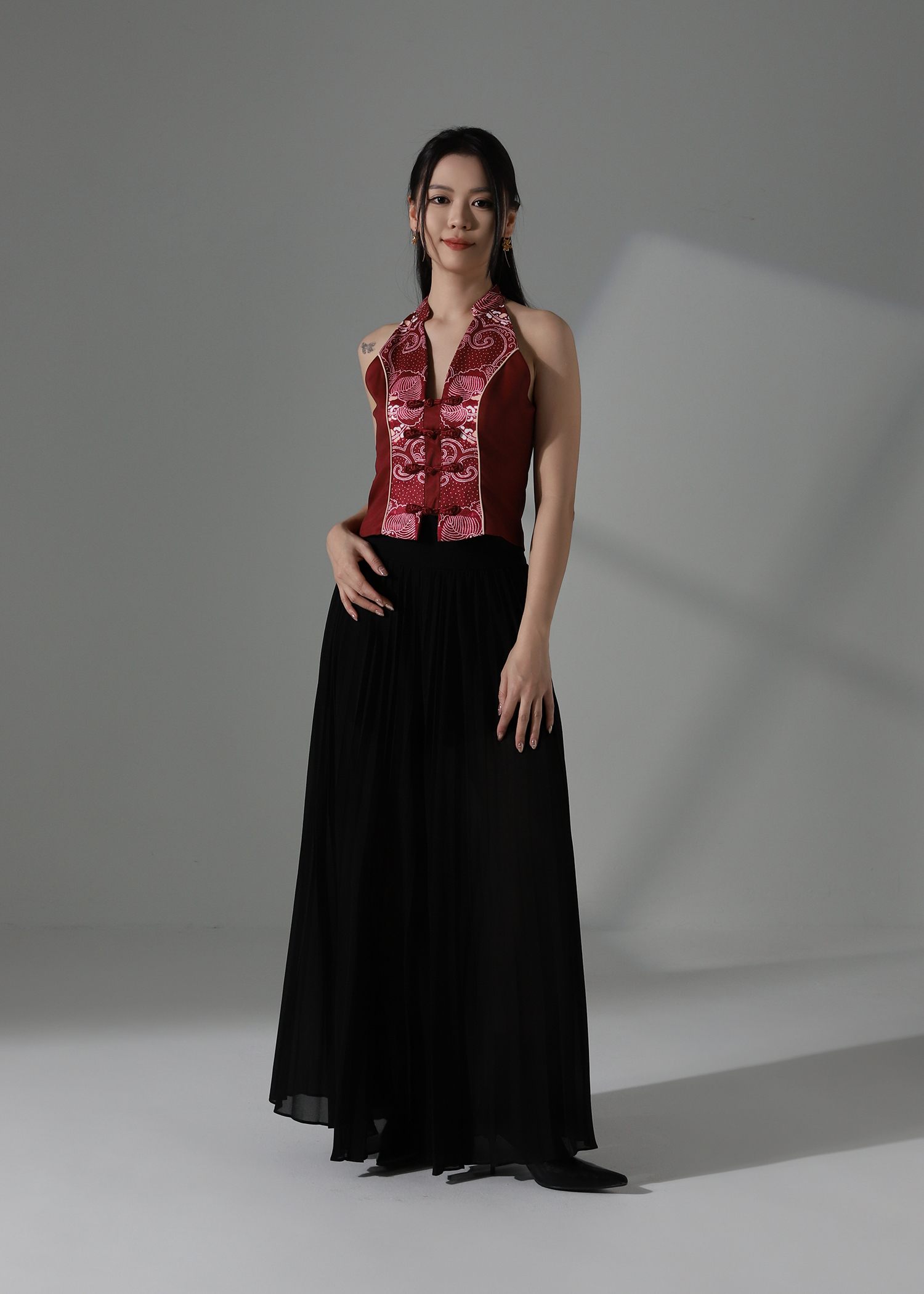 Halter Chinese Style Top AC334