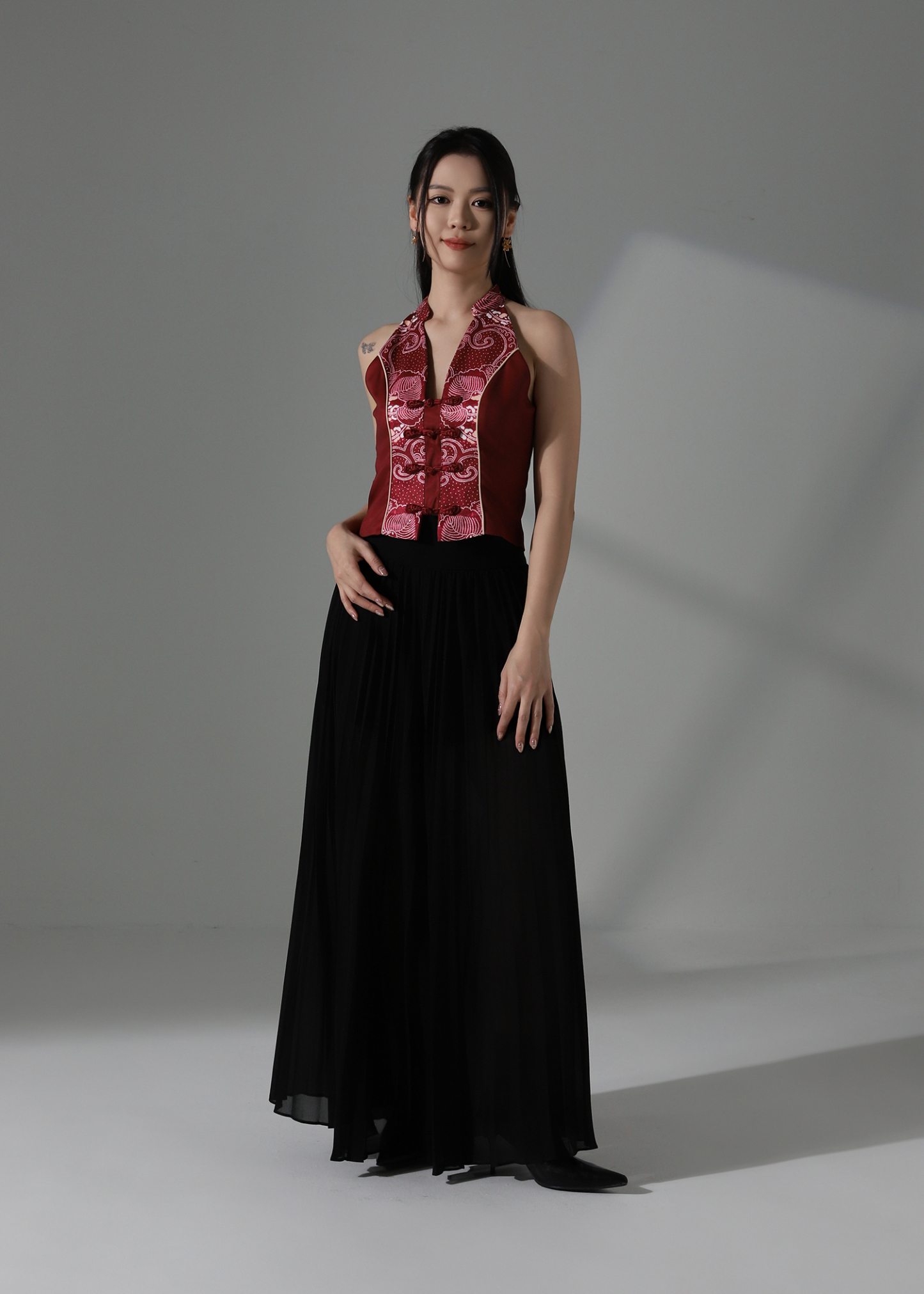 Halter Chinese Style Top AC334