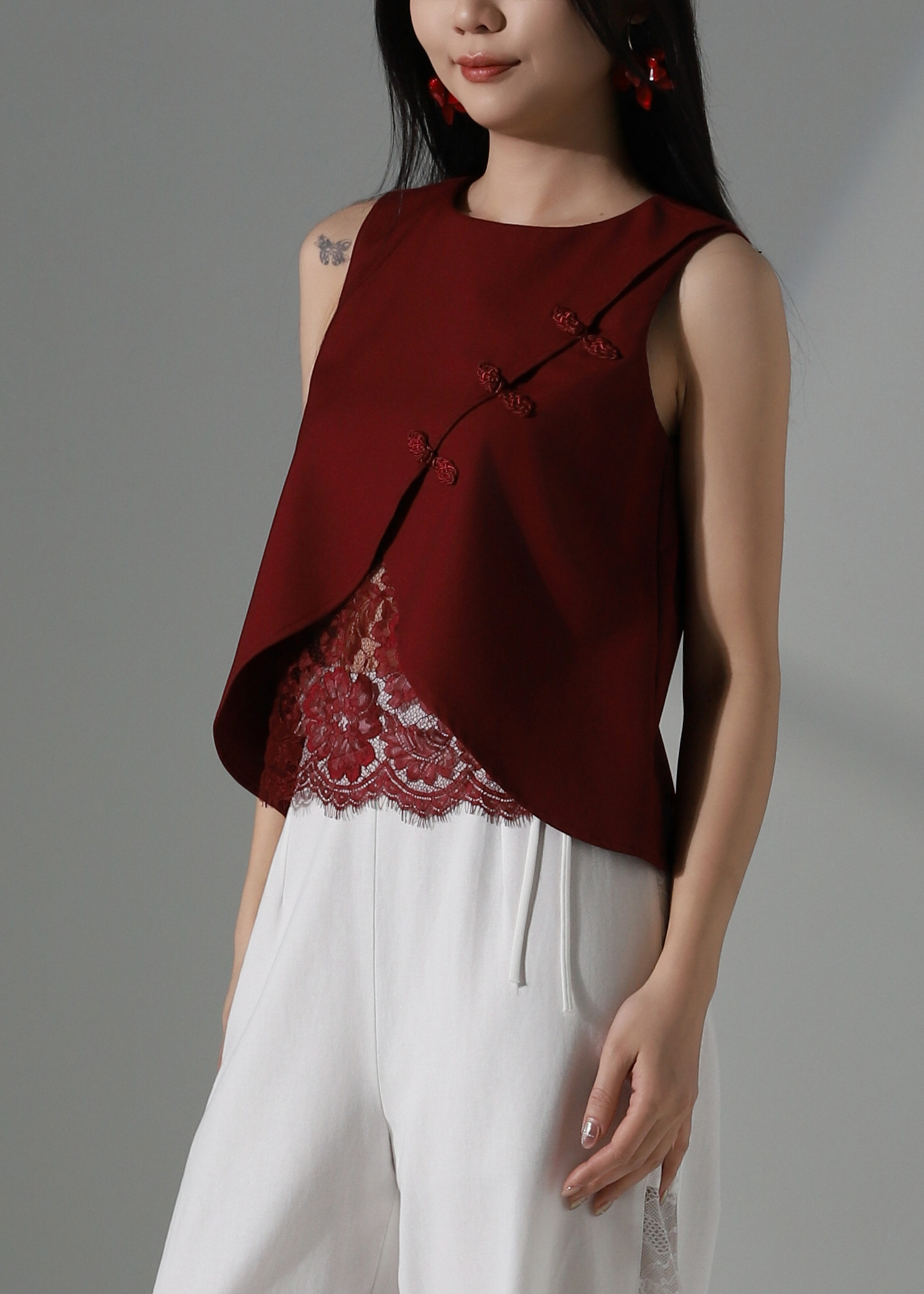 Modern Cheongsam Lace Top AC650