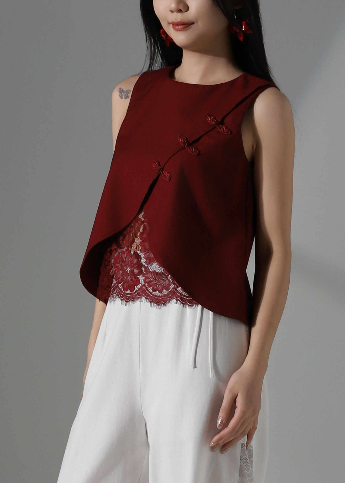 Modern Cheongsam Lace Top AC650